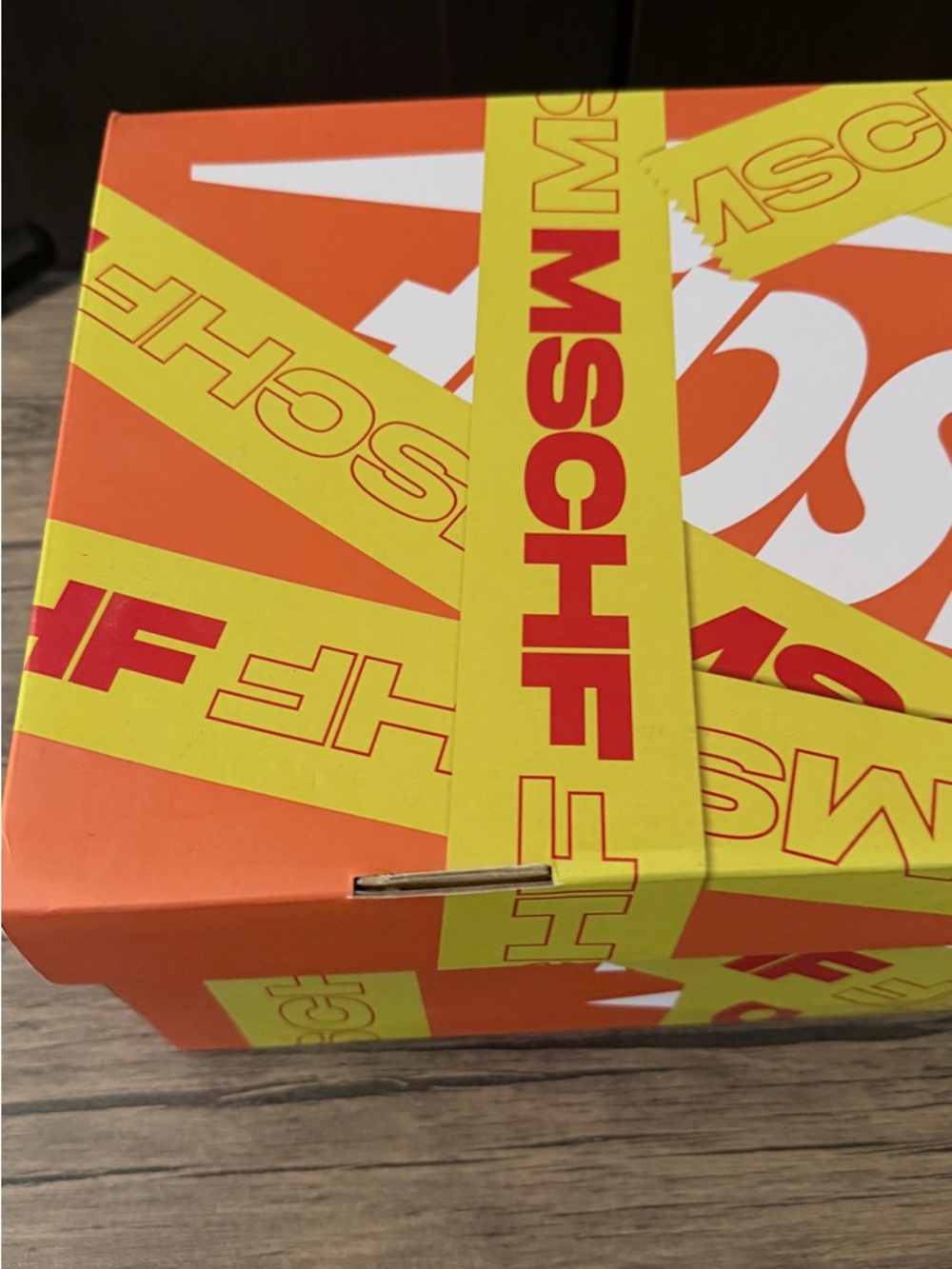 MSCHF Bright Orange & Yellow Logo Box